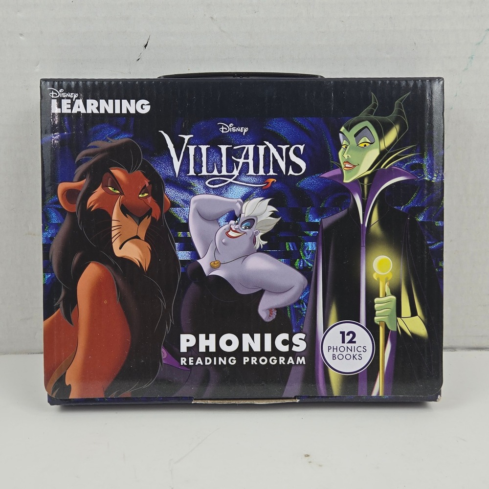 Disney Villains Phonics Reading Program 12 Book Set Scholastic NEW
